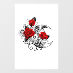 Mechanical Crescent with Red Roses