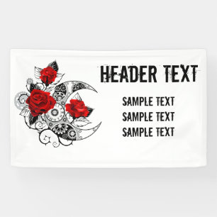 Mechanical Crescent with Red Roses Banner