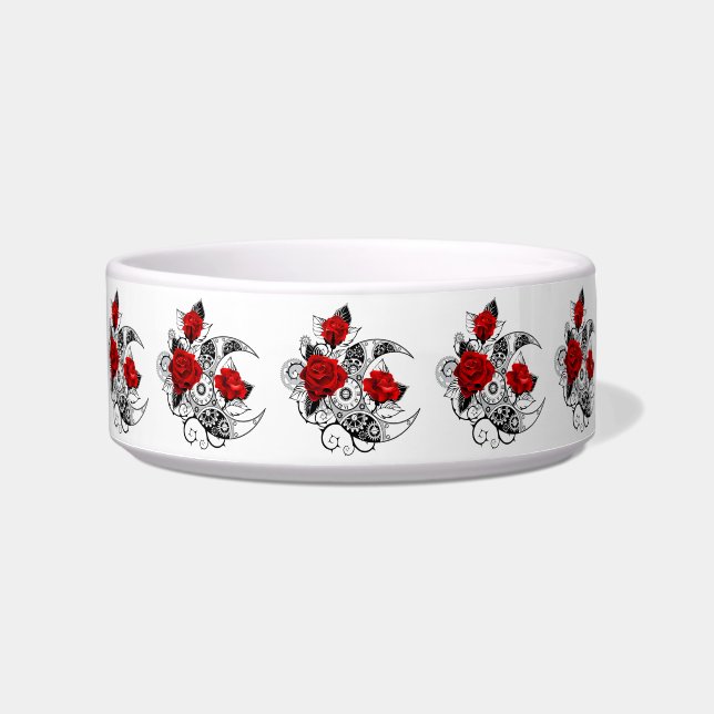 Mechanical Crescent with Red Roses Bowl (Front)