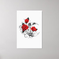 Mechanical Crescent with Red Roses