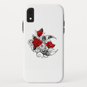 Mechanical Crescent with Red Roses Case-Mate iPhone Case