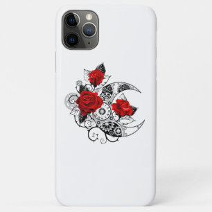 Mechanical Crescent with Red Roses Case-Mate iPhone Case