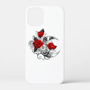 Mechanical Crescent with Red Roses iPhone 12 Mini Case