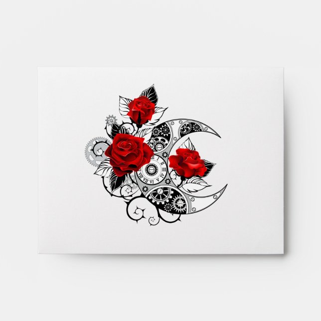 Mechanical Crescent with Red Roses Envelope (Front)