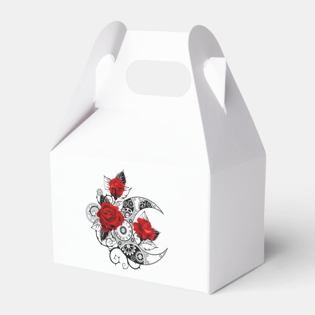 Mechanical Crescent with Red Roses Favour Box (Front Side)