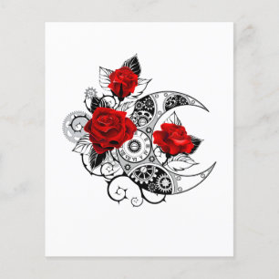 Mechanical Crescent with Red Roses Flyer