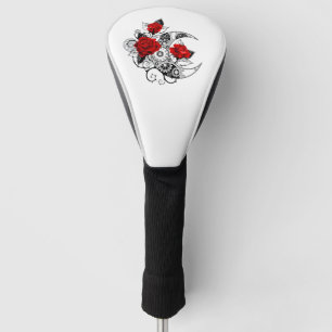 Mechanical Crescent with Red Roses Golf Head Cover