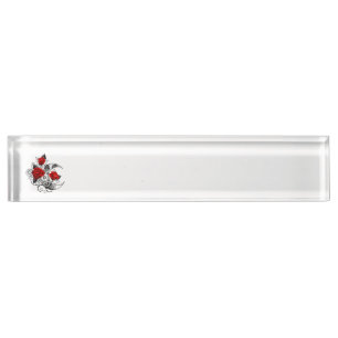 Mechanical Crescent with Red Roses Nameplate