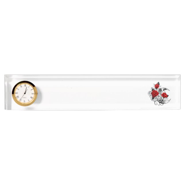 Mechanical Crescent with Red Roses Nameplate (Front)
