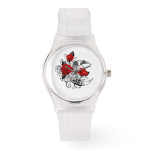 Mechanical Crescent with Red Roses Watch