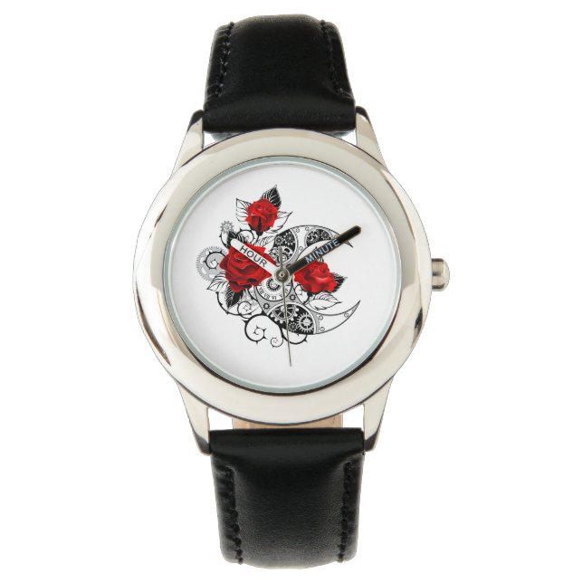 Mechanical Crescent with Red Roses Watch (Front)