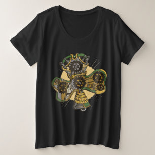 Mechanical Cross - Steampunk Style Plus Size T-Shirt