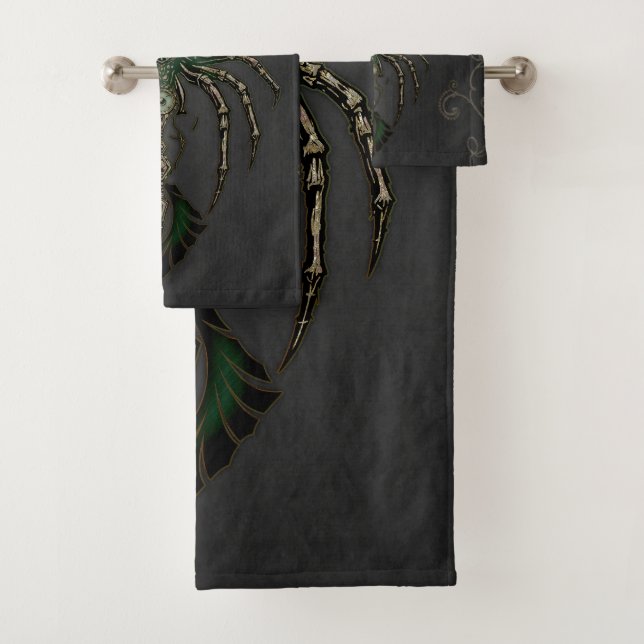 Mechanical elegance, the spider in the dark. bath towel set (Insitu)