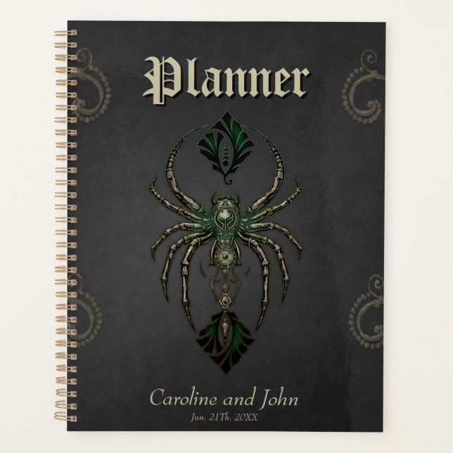 Mechanical elegance, the spider in the dark.  planner (Front)