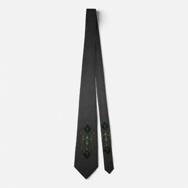 Mechanical elegance, the spider in the dark. tie (Front)