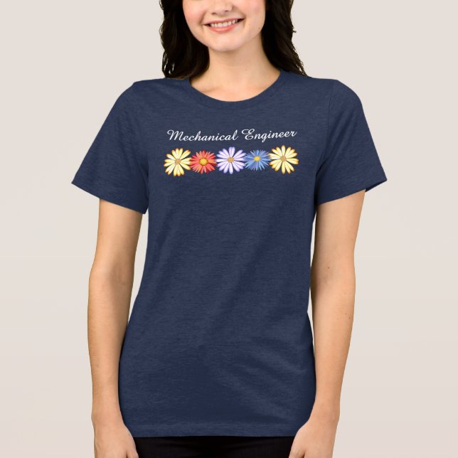 Mechanical Engineer Asters Tri-Blend Shirt (Front)