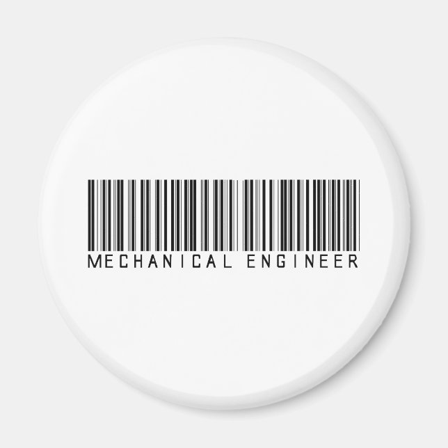 Mechanical Engineer Bar Code Magnet (Front)