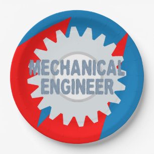Mechanical Engineer Colour Block Paper Plate