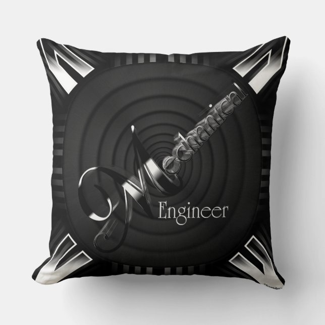Mechanical Engineer Deco Flare Cushion (Front)
