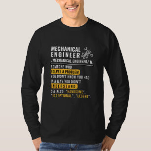 Mechanical Engineer Definition Funny Job T-Shirt