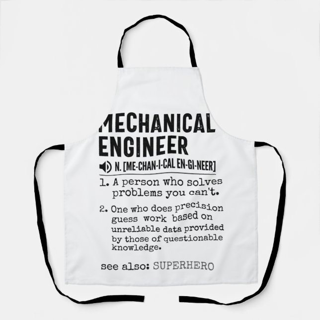 Mechanical Engineer Dictionary Definition Apron (Front)
