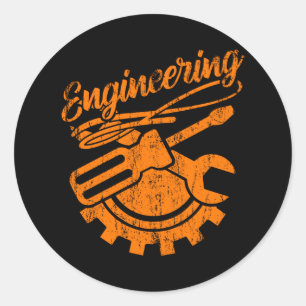 Mechanical Engineer Funny Engineering Tools Classic Round Sticker