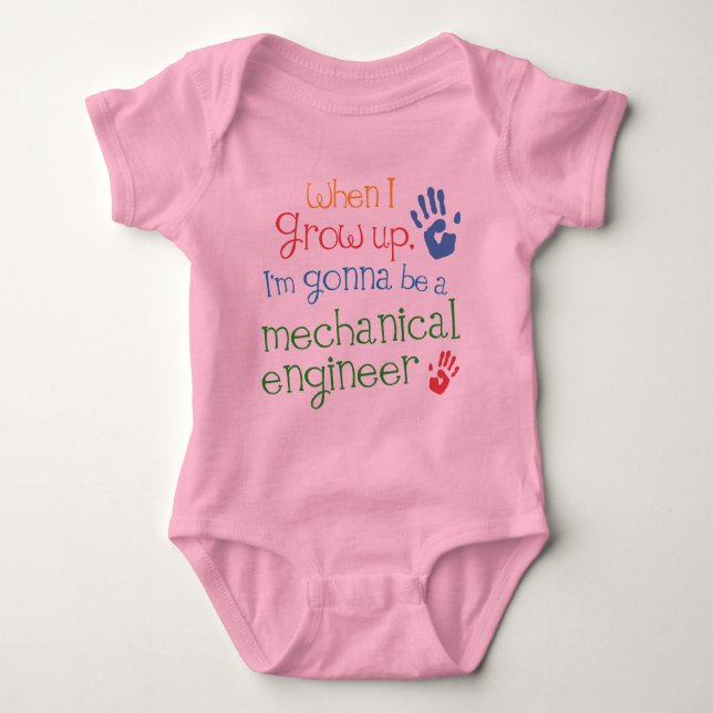 Mechanical Engineer (Future) Infant Baby T-Shirt Baby Bodysuit (Front)
