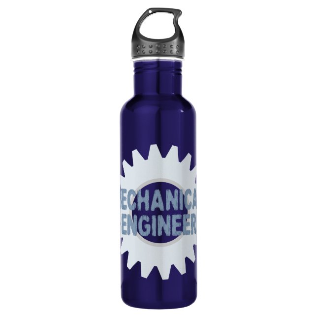 Mechanical Engineer Gear Blue Grey 710 Ml Water Bottle (Front)