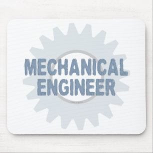 Mechanical Engineer Gear Blue Grey Mouse Pad