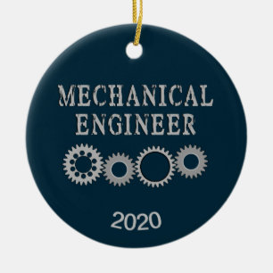 Mechanical Engineer Gears Ceramic Tree Decoration