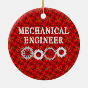 Mechanical Engineer Gears Ceramic Tree Decoration