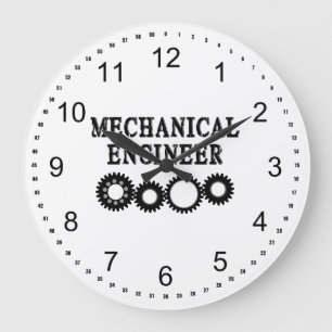 Mechanical Engineer Gears Large Clock