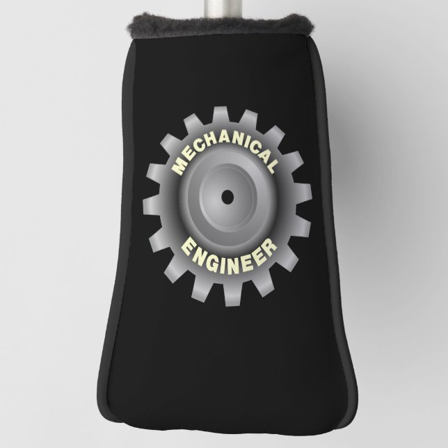 Mechanical Engineer Grey Gear Golf Head Cover (Rotate 90)