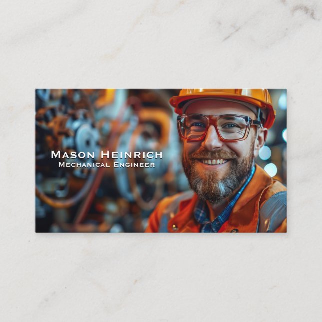 Mechanical Engineer in Control Room Business Card (Front)