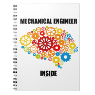 Mechanical Engineer Inside (Gears Brain) Spiral Notebook