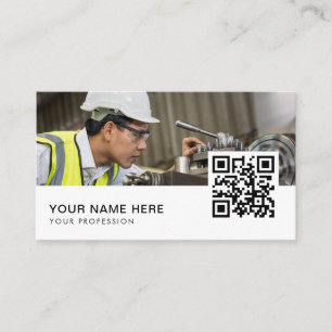Mechanical Engineer QR Code  Business Card