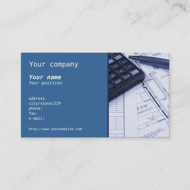 "Mechanical Engineering" business card (Front)
