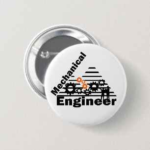 Mechanical Engineering Funny Engineer 6 Cm Round Badge