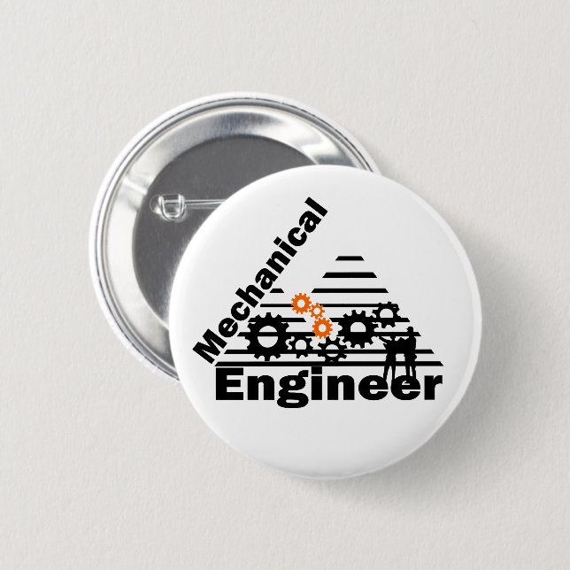 Mechanical Engineering Funny Engineer 6 Cm Round Badge (Front & Back)