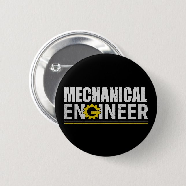 Mechanical Engineering Funny Engineer 6 Cm Round Badge (Front & Back)