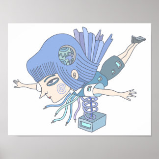 Mechanical fantasy girl. poster