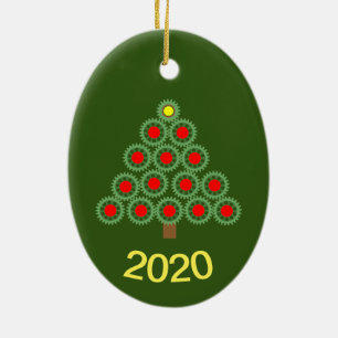 Mechanical Gear Christmas Tree Ceramic Tree Decoration
