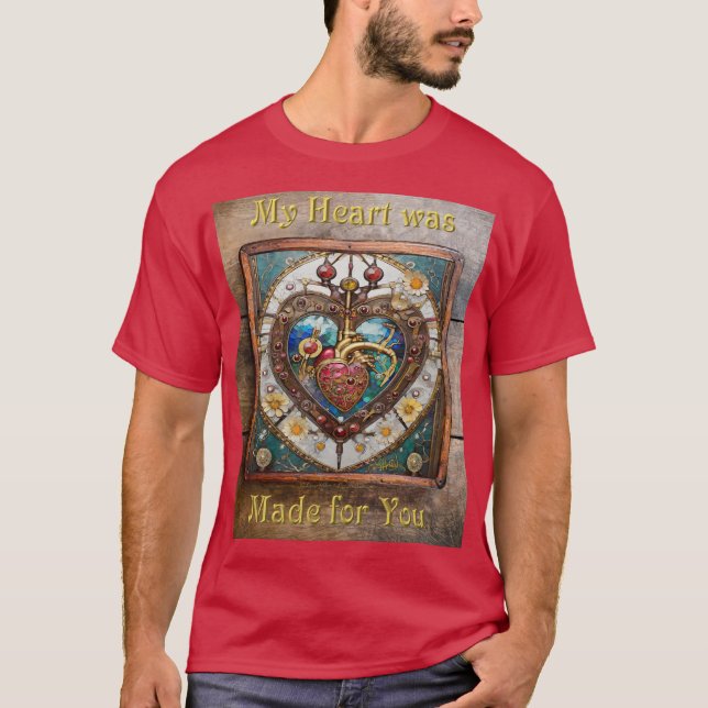 Mechanical Heart Anatomical Steampunk Series T-Shirt (Front)