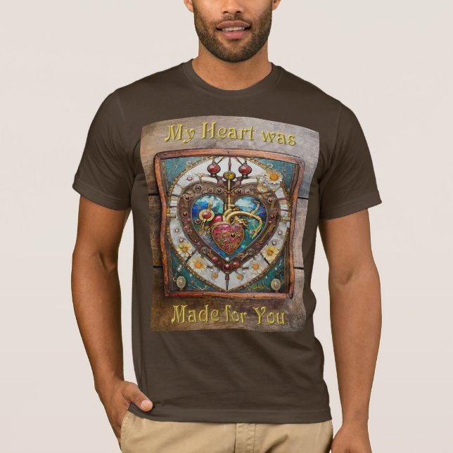Mechanical Heart Anatomical Steampunk Series T-Shirt (Front)
