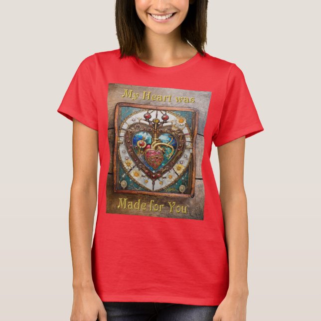 Mechanical Heart Anatomical Steampunk Series T-Shirt (Front)