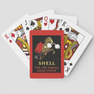 Mechanical Horse with Shell Oil Playing Cards