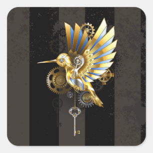 Mechanical Hummingbird Square Sticker