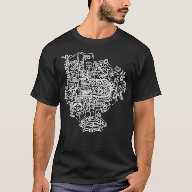 Mechanical Machinists s Gadget Mad Scientists T-Shirt (Front)