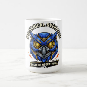 Mechanical Overdrive Cyberpunk Owl T-Shirt Coffee Mug
