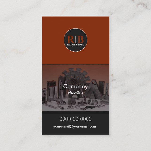 Mechanical Parts Business Card (Front)